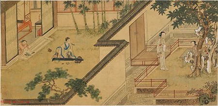 从《莺莺传》到《西厢记》：仇英笔下的爱情传奇 历代国画 第15张