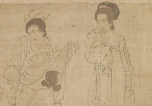 穿越千年,走进周文矩《宫中图》的宫廷生活场景 历代国画 第10张-墨韵书香