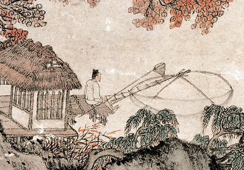 元·王蒙《秋山草堂图》赏析 对自然的敬畏和对宁静生活的追求 历代国画 第1张