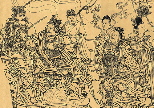 电影《封神榜》中魔家四将造型灵感之源：《八十七神仙卷》的古风韵味 书画知识 第14张