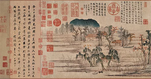 最疯题跋 + 最狂盖章之最！这副古画堪称文物界的话痨精 + 印章控 书画知识 第9张