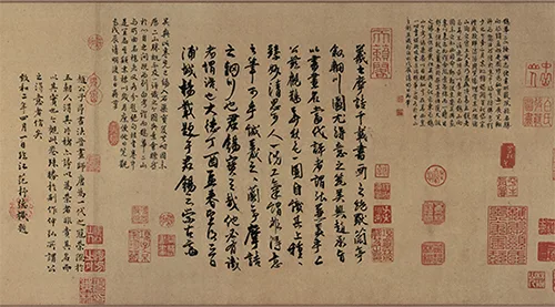 最疯题跋 + 最狂盖章之最！这副古画堪称文物界的话痨精 + 印章控 书画知识 第10张