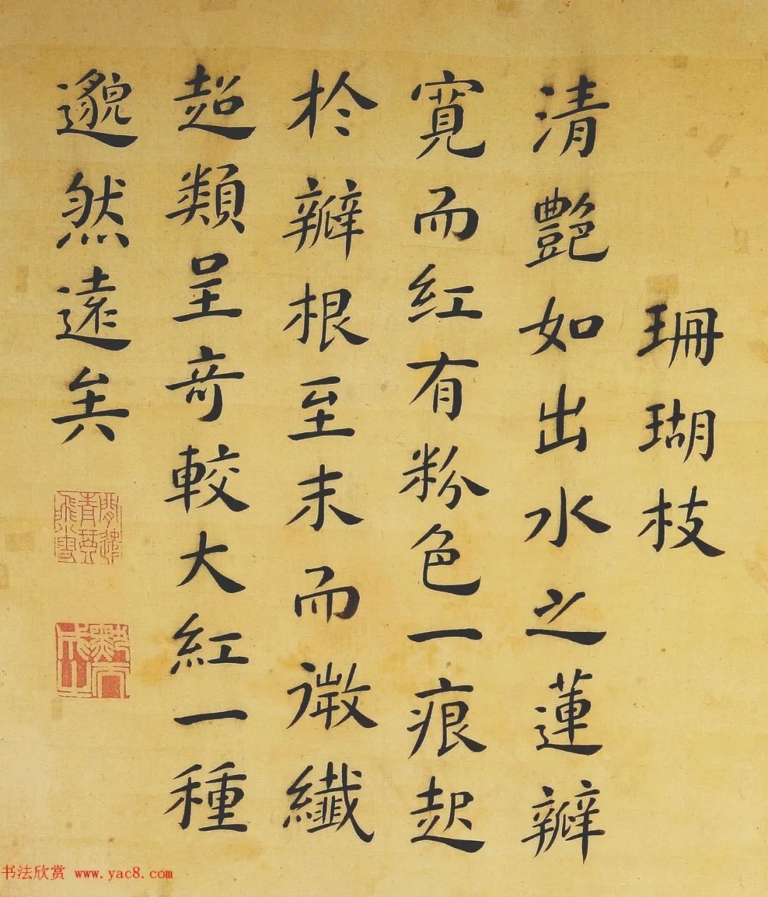 清代书法家湛畗书《菊谱》册页（高清大图） 历代书法 第6张