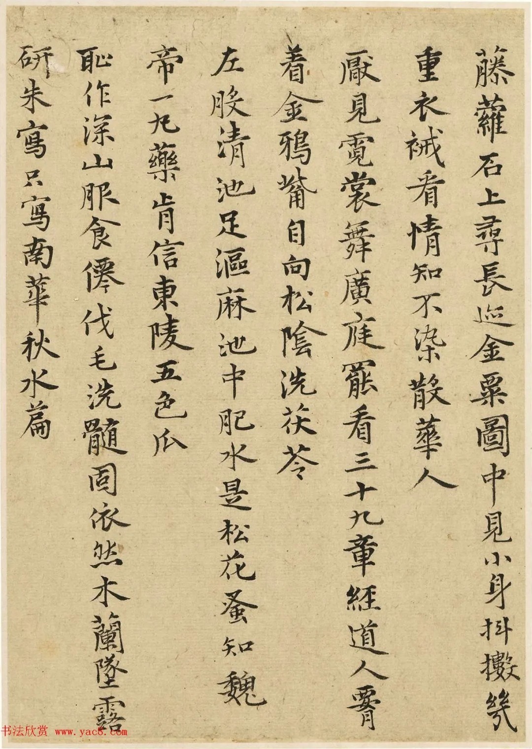 元代张雨小楷《和郑元祐游仙词》 历代书法 第2张