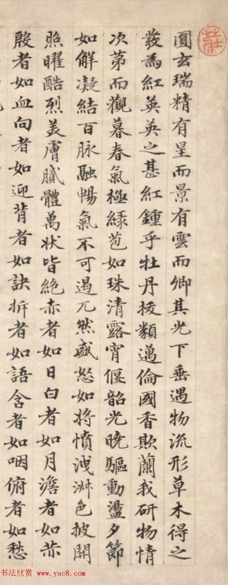 元代李升书法《牡丹赋》 历代书法 第1张-墨韵书香 元代李升书法《牡丹赋》 历代书法 第1张