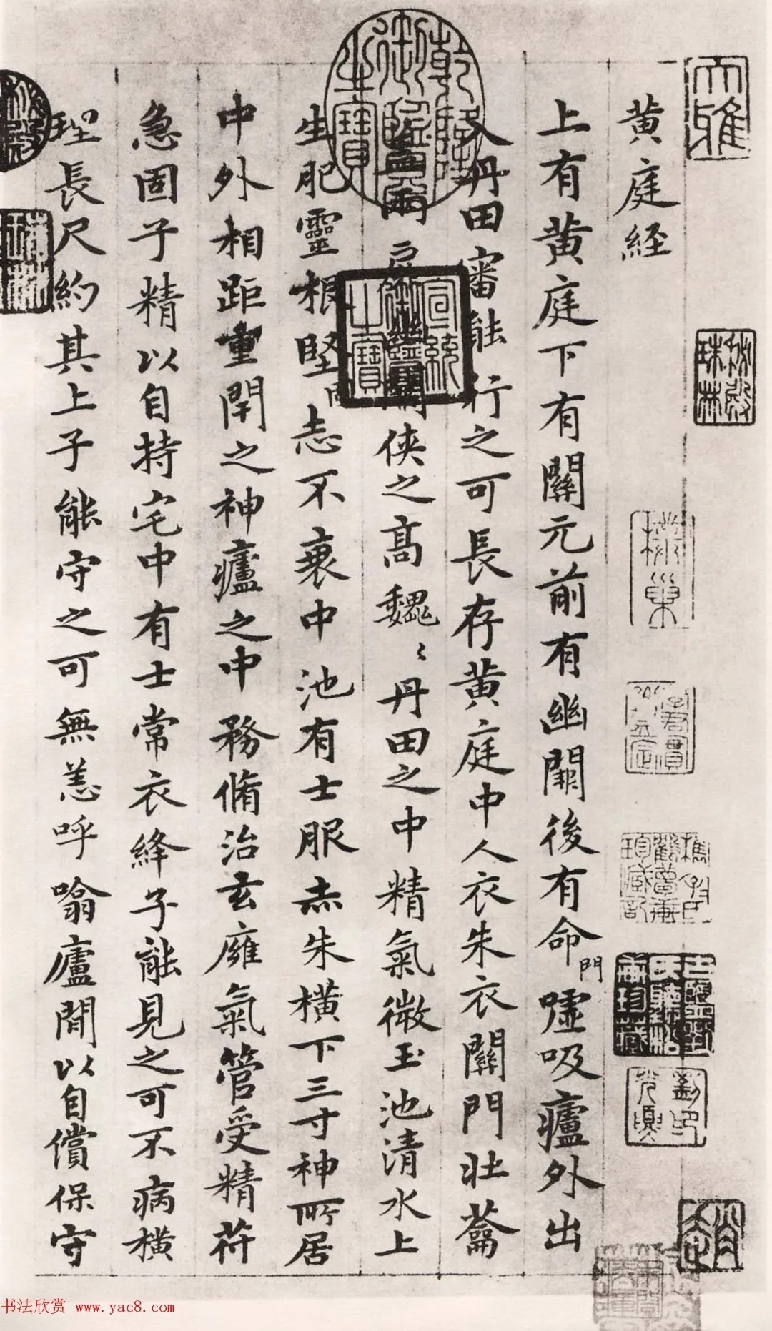 赵孟頫摹黄庭经并写羲之换鹅图册 历代书法 第8张-墨韵书香 赵孟頫摹黄庭经并写羲之换鹅图册 历代书法 第8张