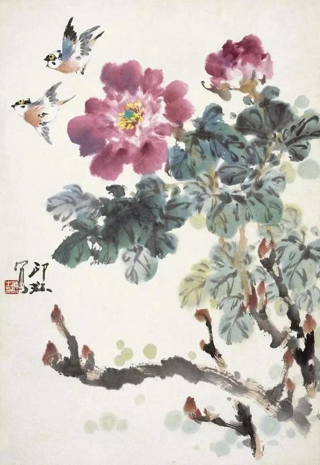 萧朗写意富贵牡丹，清新明快！ 名人名家 第27张