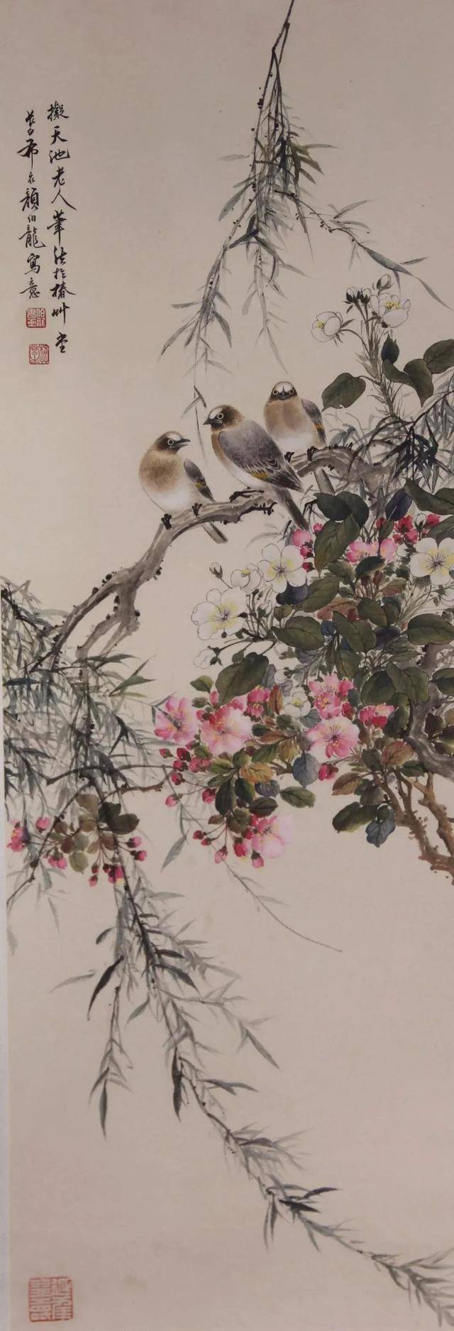 颜伯龙花鸟画艺术：工写交融下的自然之美与情感共鸣 名人名家 第96张