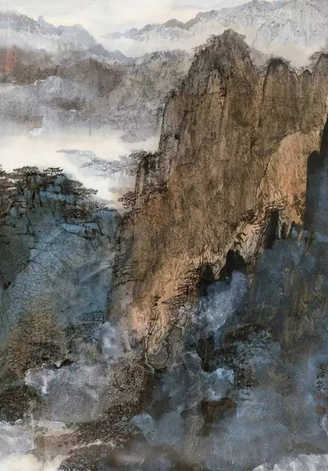 张大千、刘海粟、谢稚柳、宋文治的泼彩画 名人名家 第29张