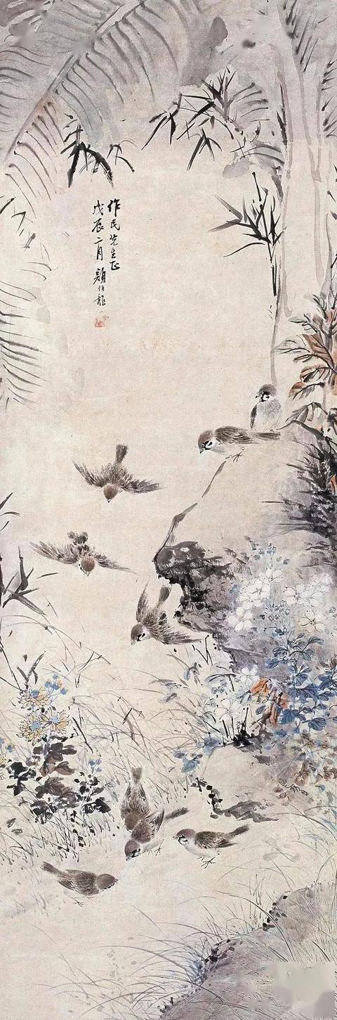 颜伯龙花鸟画艺术：工写交融下的自然之美与情感共鸣 名人名家 第89张