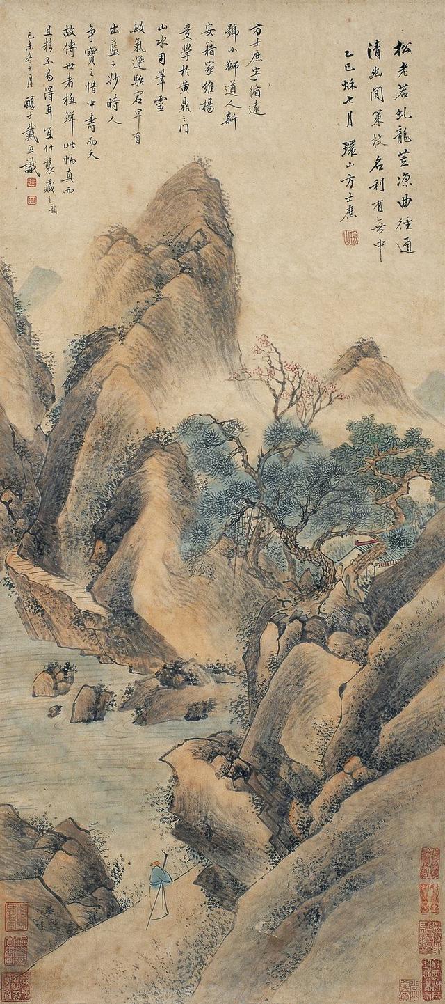 笔情茂密、气势跌宕︱清代方士庶山水画作品 名人名家 第7张