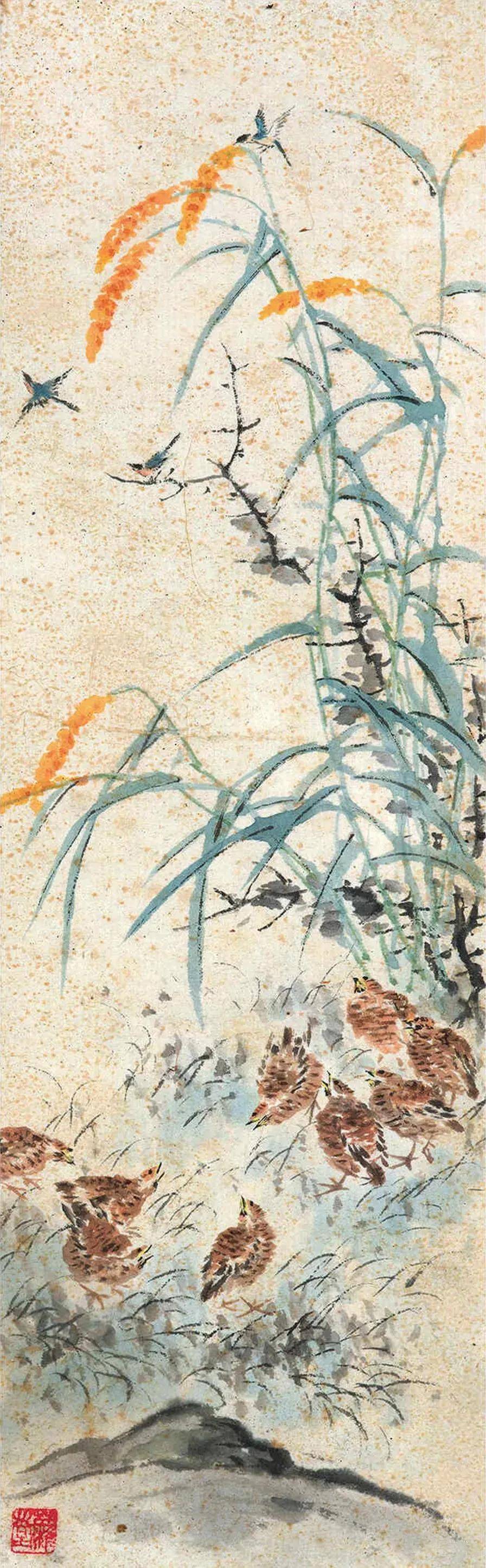 王雪涛花鸟十二条屏：清新活泼、生意盎然！ 名人名家 第12张