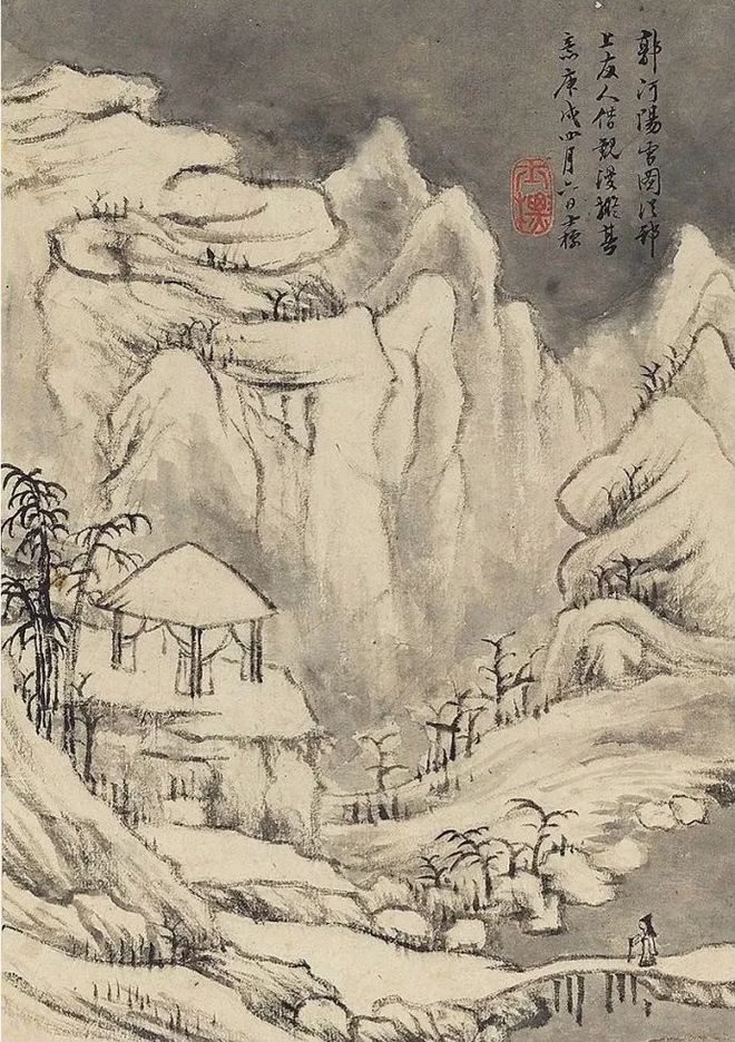 查士标画山水，用笔疏简，意境清旷 名人名家 第11张