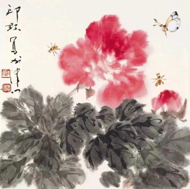 萧朗写意富贵牡丹，清新明快！ 名人名家 第56张