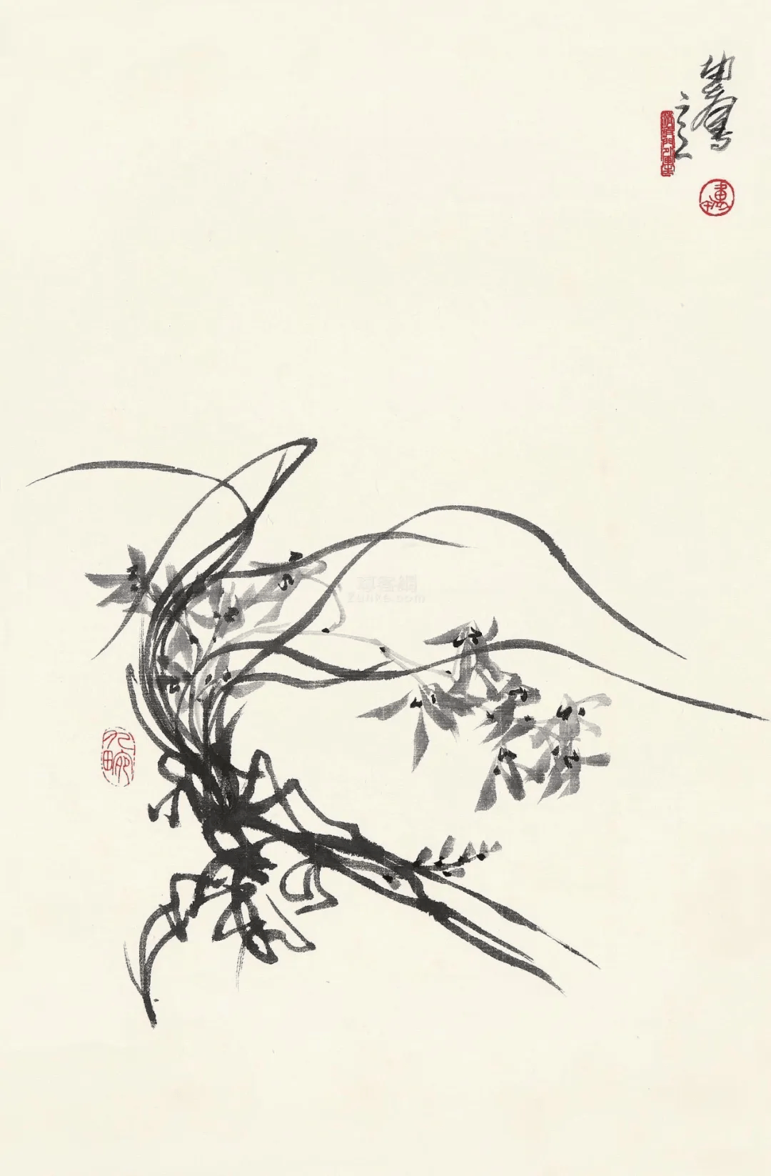 卢坤峰画兰 名人名家 第5张