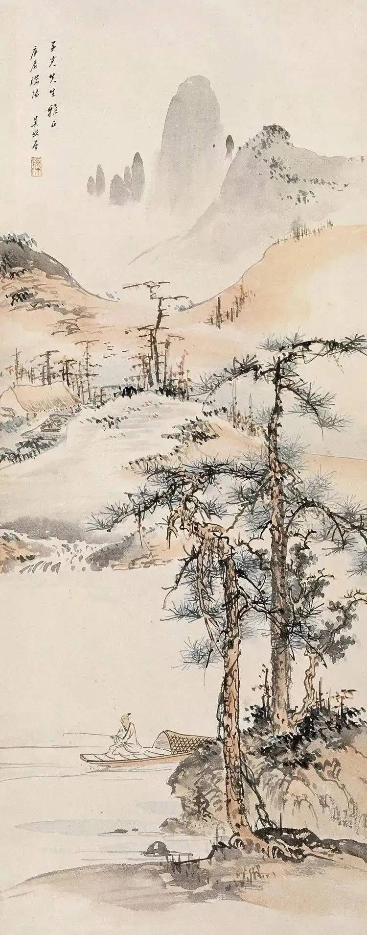 清新雅致,意境幽远的吴镜汀先生山水画作品 名人名家 第4张