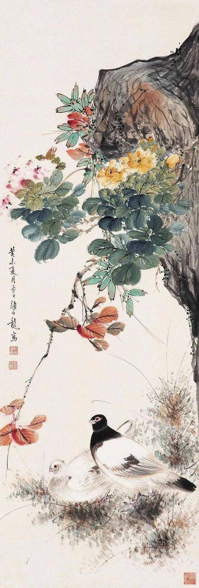 颜伯龙花鸟画艺术：工写交融下的自然之美与情感共鸣 名人名家 第68张
