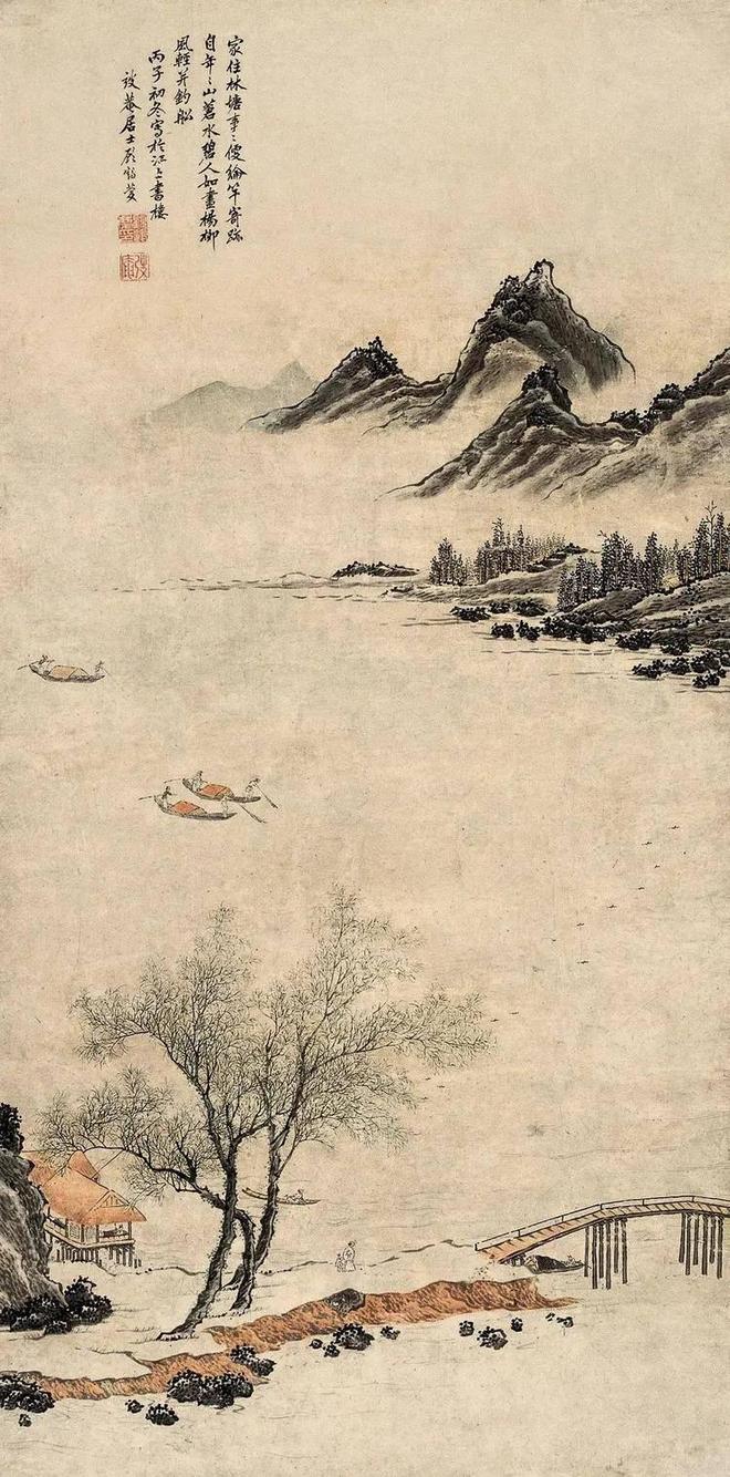 清代顾鹤庆山水画︱笔墨清逸，尽显文人情怀 名人名家 第9张