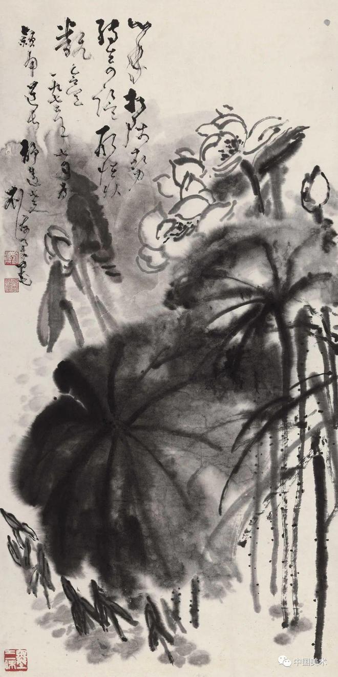 刘海粟：画花鸟难，画花卉更难。用墨画花卉就格外地难！ 名人名家 第5张