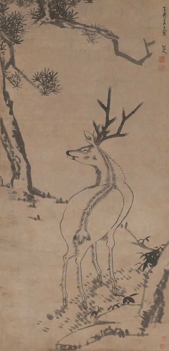 八大山人画鹿 名人名家 第7张