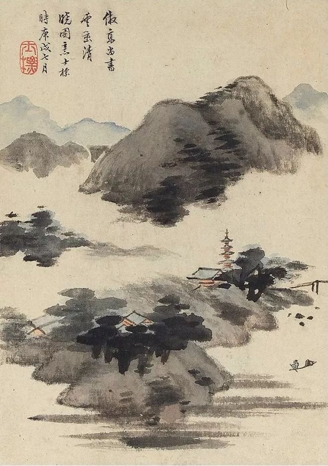 查士标画山水，用笔疏简，意境清旷 名人名家 第3张