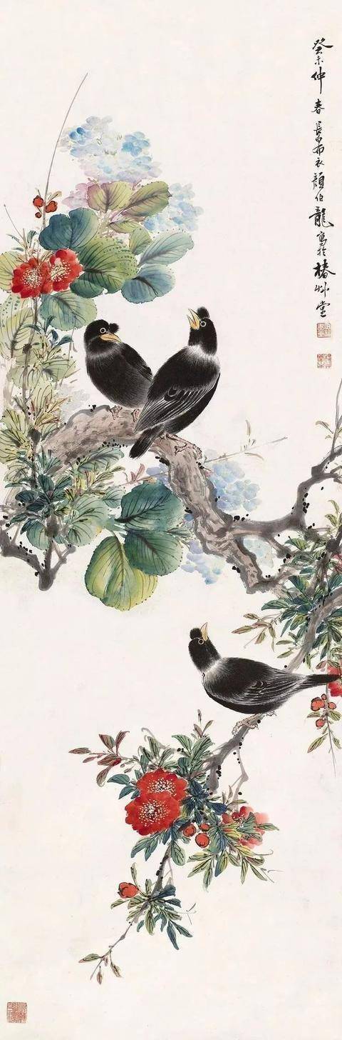 颜伯龙花鸟画艺术：工写交融下的自然之美与情感共鸣 名人名家 第57张