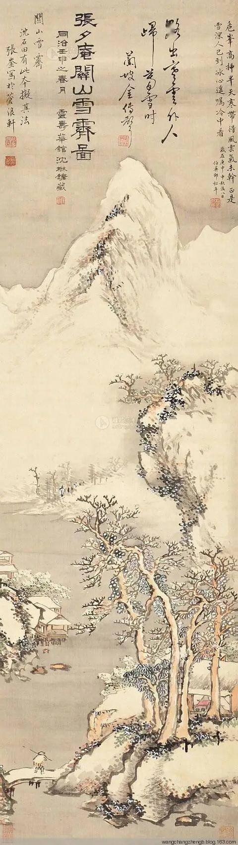 清代张崟山水画作品 名人名家 第6张