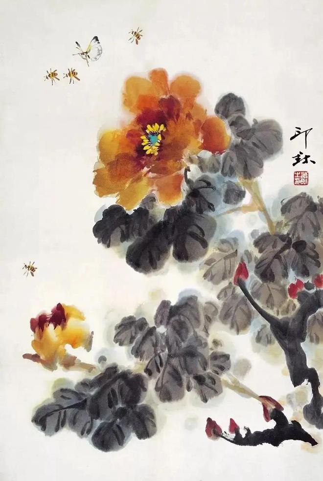 萧朗写意富贵牡丹，清新明快！ 名人名家 第29张