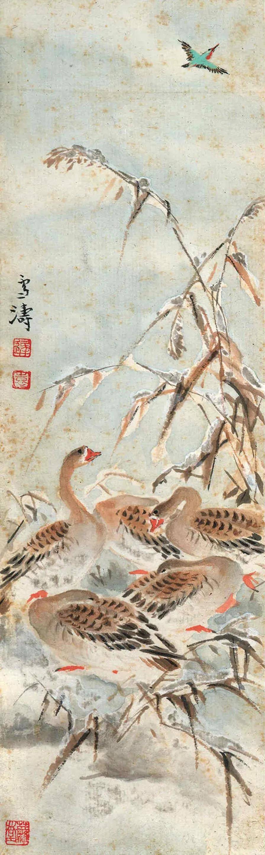 王雪涛花鸟十二条屏：清新活泼、生意盎然！ 名人名家 第13张