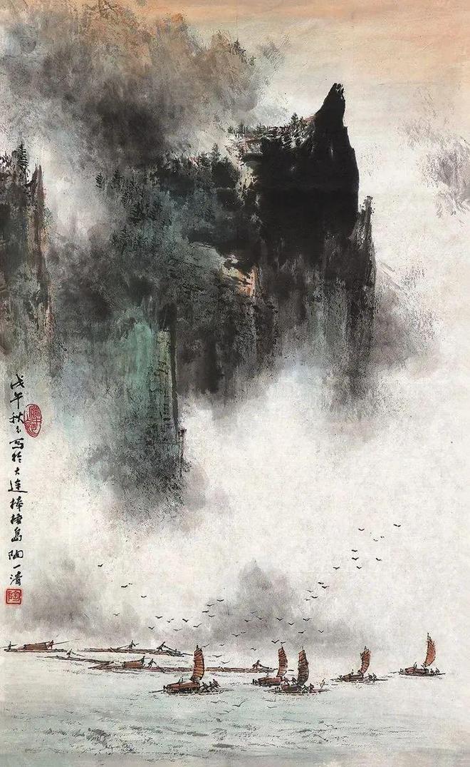 陶一清笔下的云烟山水，唯美至极 名人名家 第1张