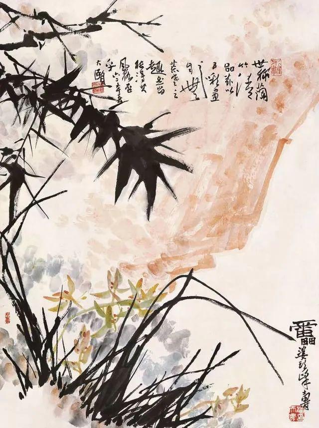 潘天寿写兰，形简意远 名人名家 第4张