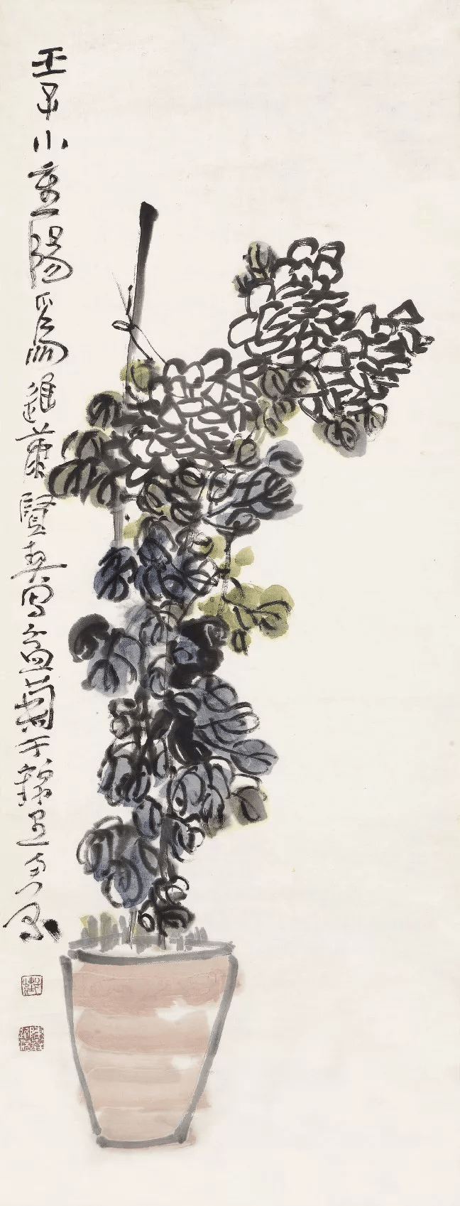 简洁孤独，陈子庄高清花鸟赏析 名人名家 第13张