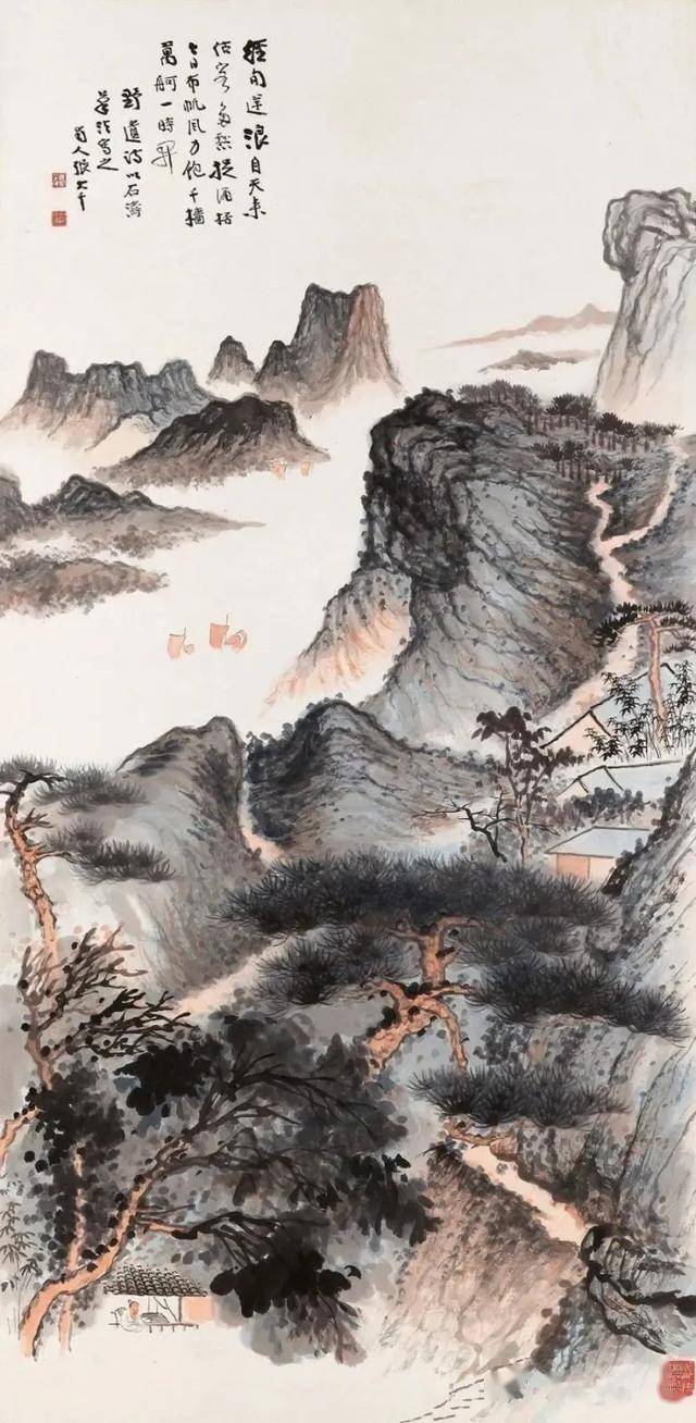 张大千笔下的四类山水，绘尽人间仙境！ 名人名家 第4张