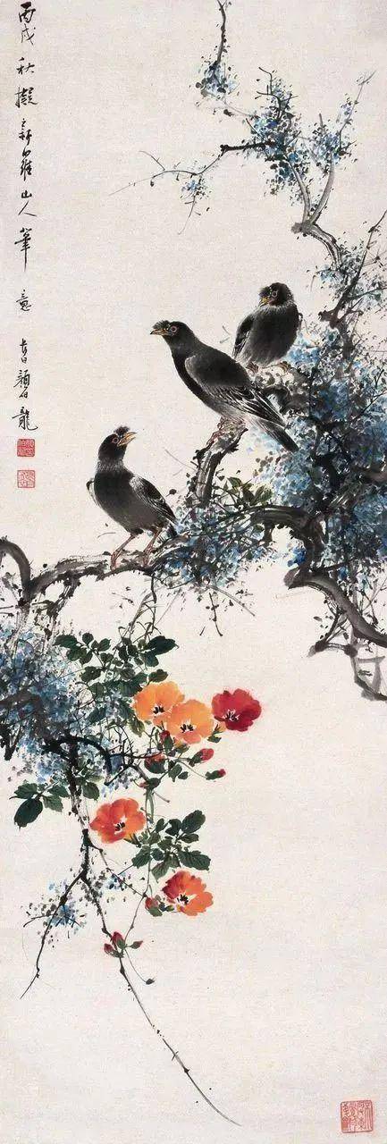 颜伯龙花鸟画艺术：工写交融下的自然之美与情感共鸣 名人名家 第53张