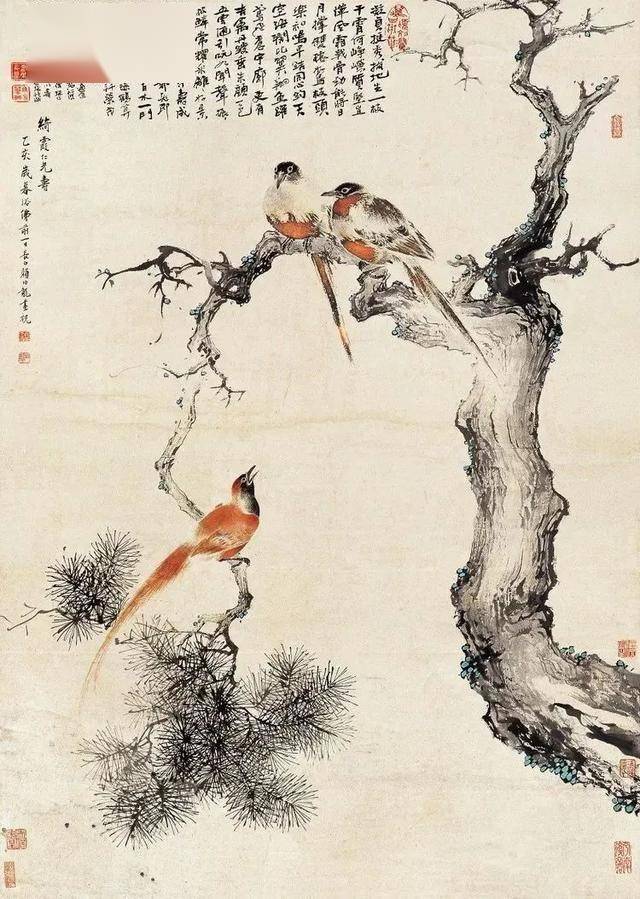 颜伯龙花鸟画艺术：工写交融下的自然之美与情感共鸣 名人名家 第35张