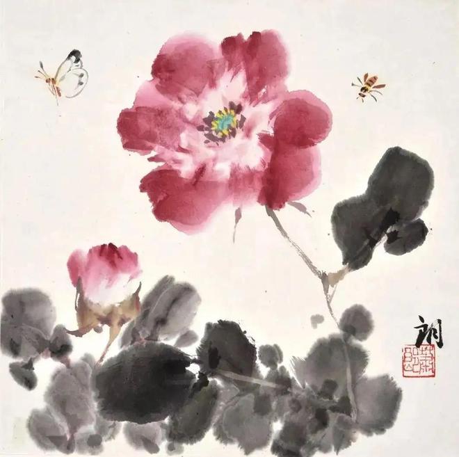 萧朗写意富贵牡丹，清新明快！ 名人名家 第23张