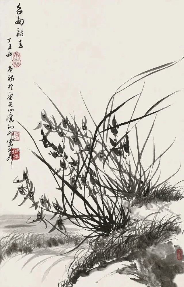 卢坤峰画兰 名人名家 第1张