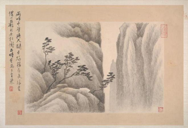 龚贤：山水十七开 名人名家 第1张