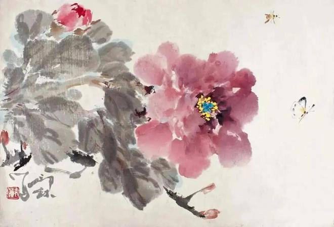 萧朗写意富贵牡丹，清新明快！ 名人名家 第9张