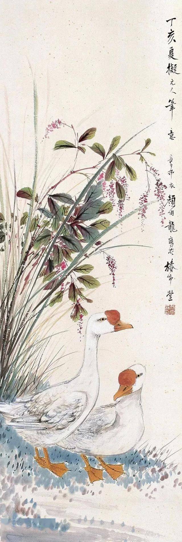 颜伯龙花鸟画艺术：工写交融下的自然之美与情感共鸣 名人名家 第59张