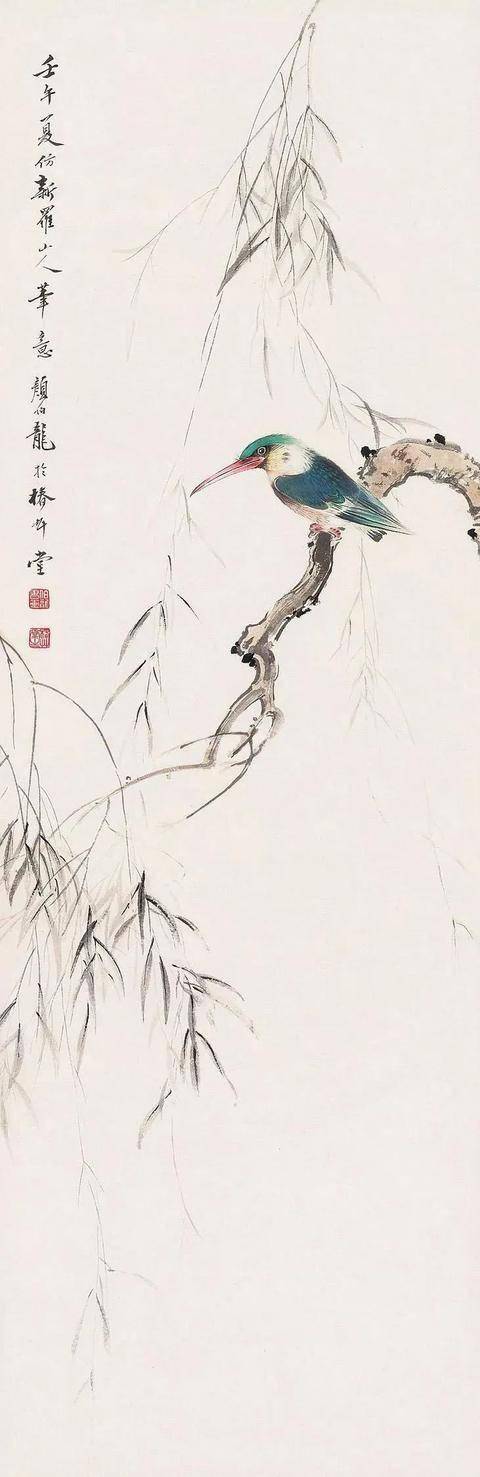颜伯龙花鸟画艺术：工写交融下的自然之美与情感共鸣 名人名家 第55张