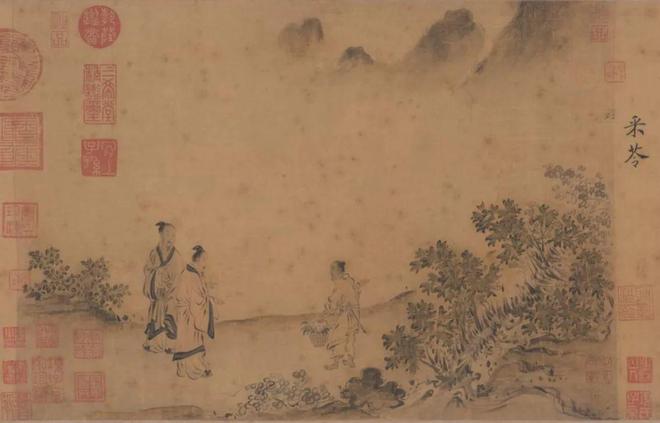 南宋马和之，将楷书笔力调和进兰叶描，变兰叶描为柳叶描 名人名家 第2张