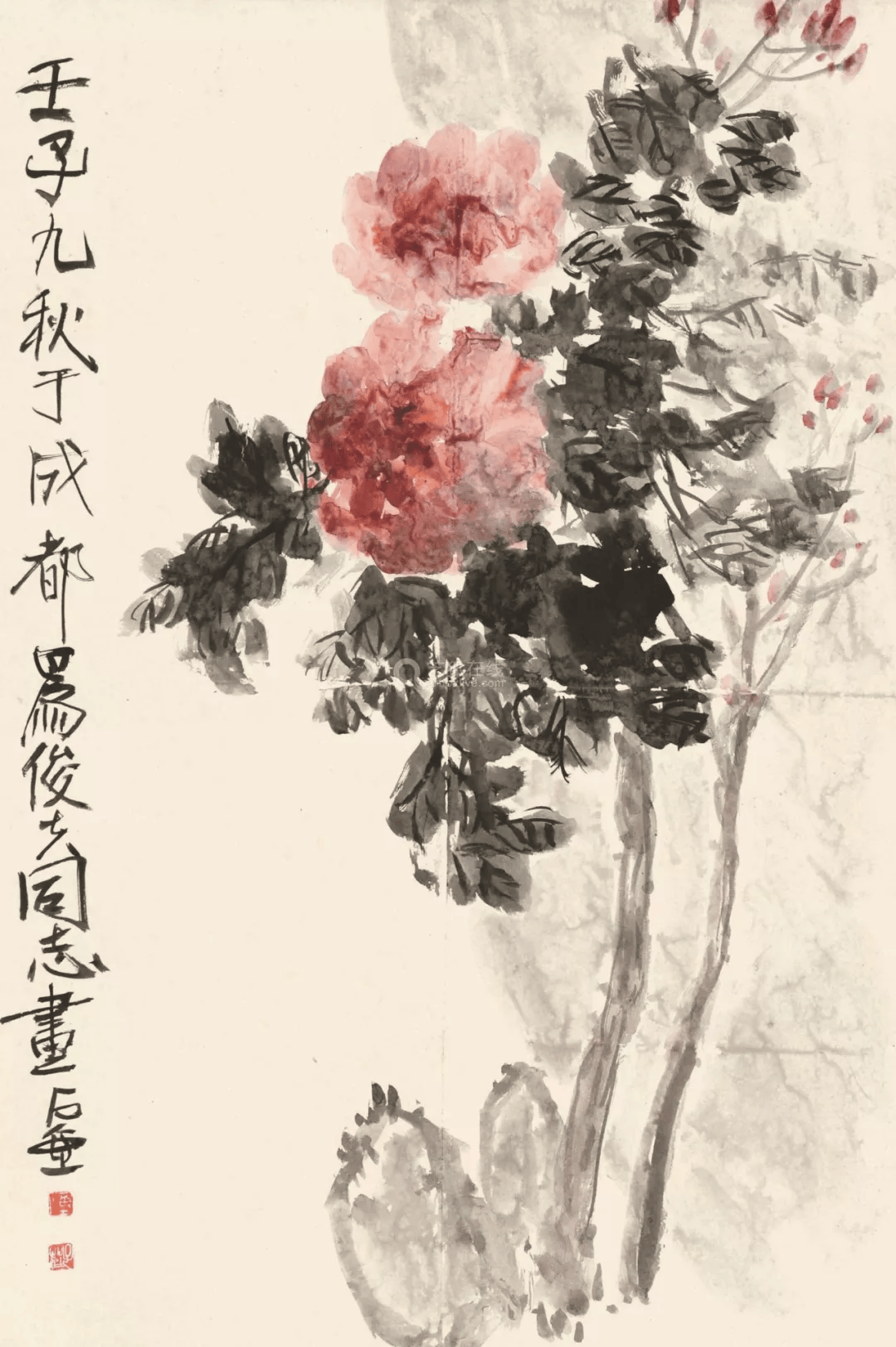 简洁孤独，陈子庄高清花鸟赏析 名人名家 第21张