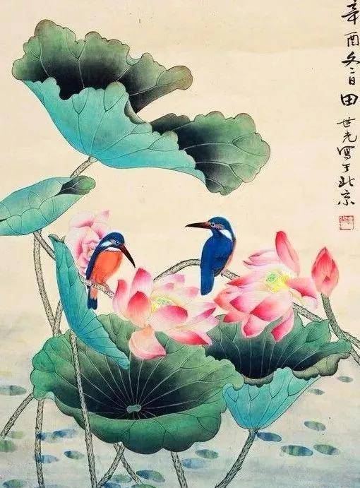 花鸟大师田世光画荷，太漂亮啦！ 名人名家 第20张