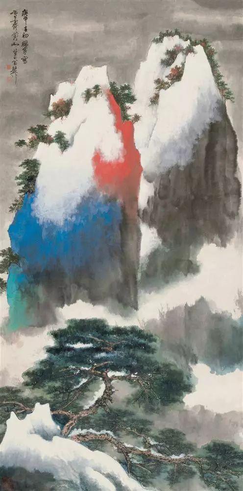张大千、刘海粟、谢稚柳、宋文治的泼彩画 名人名家 第21张