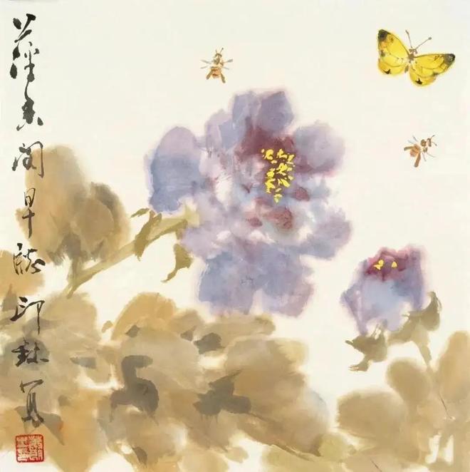 萧朗写意富贵牡丹，清新明快！ 名人名家 第59张