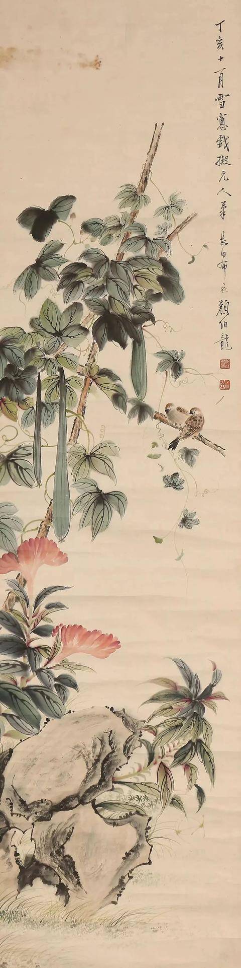 颜伯龙花鸟画艺术：工写交融下的自然之美与情感共鸣 名人名家 第13张