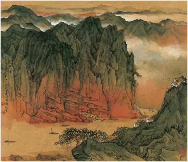 张大千、刘海粟、谢稚柳、宋文治的泼彩画 名人名家 第30张