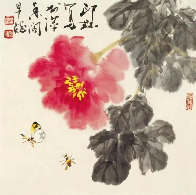 萧朗写意富贵牡丹，清新明快！ 名人名家 第20张