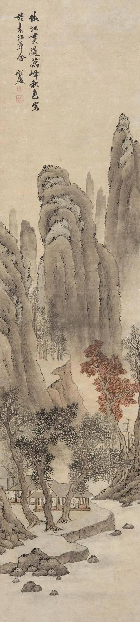 清代顾鹤庆山水画︱笔墨清逸，尽显文人情怀 名人名家 第1张